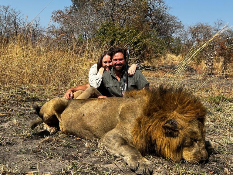 Lion Throphy Hunting Tanzania Game Frontiers of Tanzania